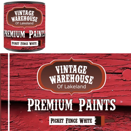 Paint Can Design for Private Paint Line - Barn Wood