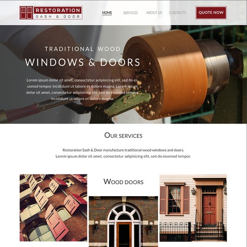 Restoration Sash & Door - Web Design