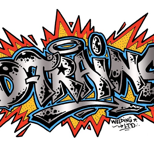 DTRAINS Welding Graffiti Logo