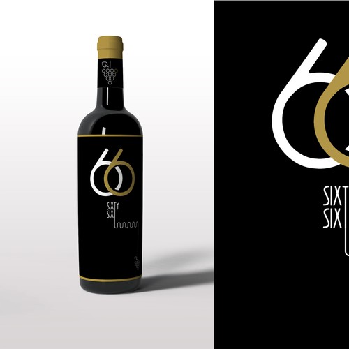 66 Wine - bottle design 