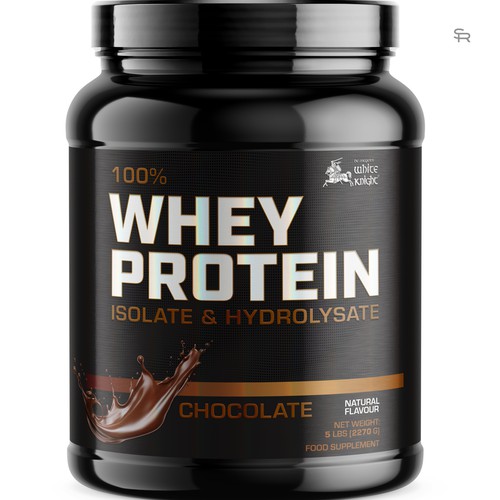 Premium Supplement Label for Whey Protein