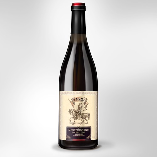 Label Design for Italian wine Montepulciano D'Abruzzo
