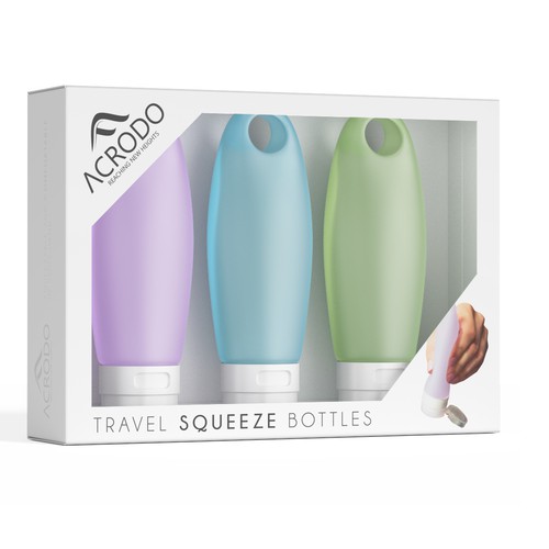 Create Capturing Product Packaging for Acrodo Travel Squeeze Bottles