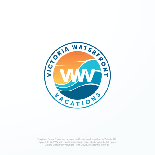 Create a wavy, fun, but also fancy logo for Vacation Rental company