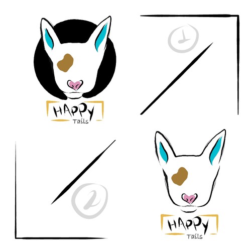 Conceito para logotipo de marca de produtos para cães.