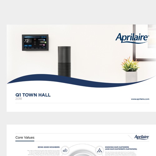 Powerpoint template design for Aprilaire Healthy Home