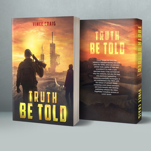 Wow factor book cover for government conspiracy thriller adventure novel