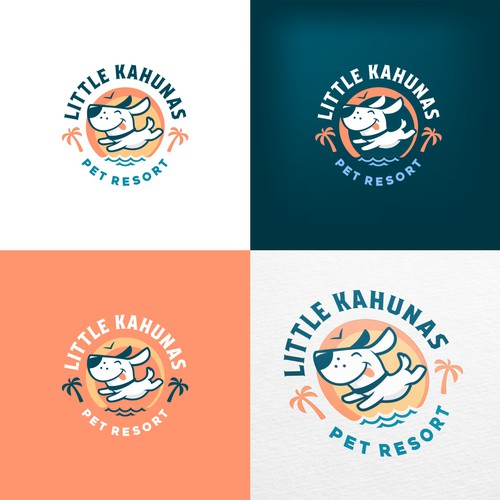 Logo for a dog resort in tropics