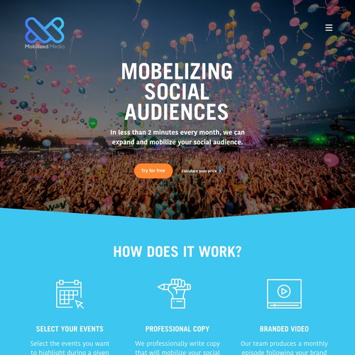 Homepage webdesign Mobelized Media