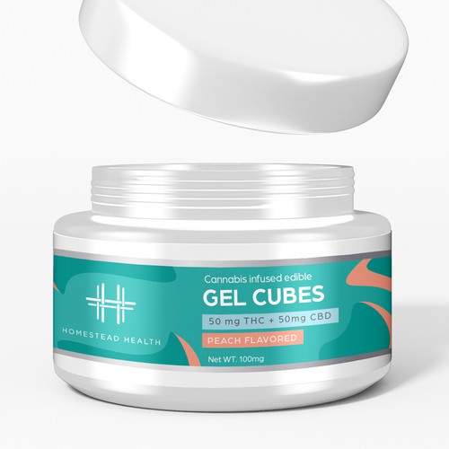 Rosin Gel Cubes label design