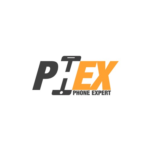 Bold logo for mobile phone repair company