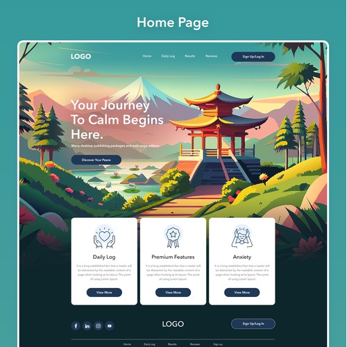 ZenQuest: Immersive Wellness & Mindfulness App Multi-Page Web UI