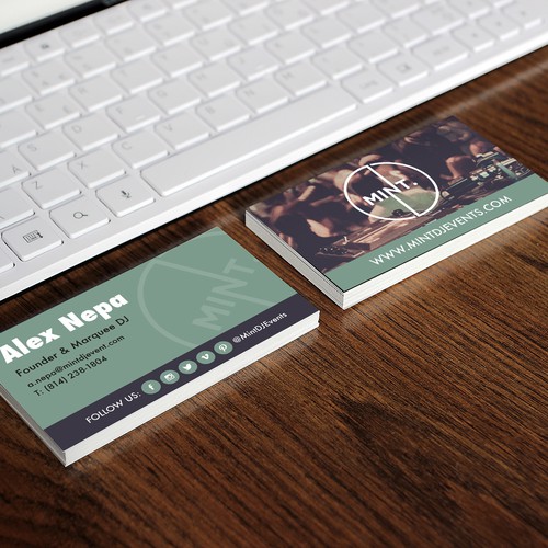 Business Card & Branding Design for Mint DJ Events