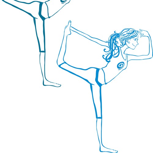 fun quirky yoga girl