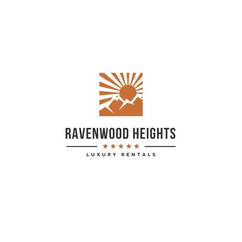 Modern vintage logo for luxury real estate rentals company