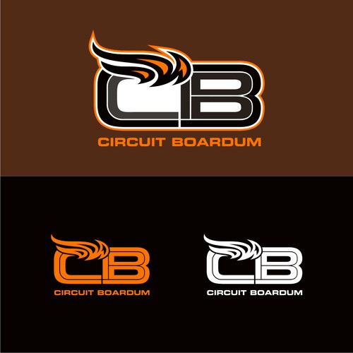 Bold logo concept for circuit boardum