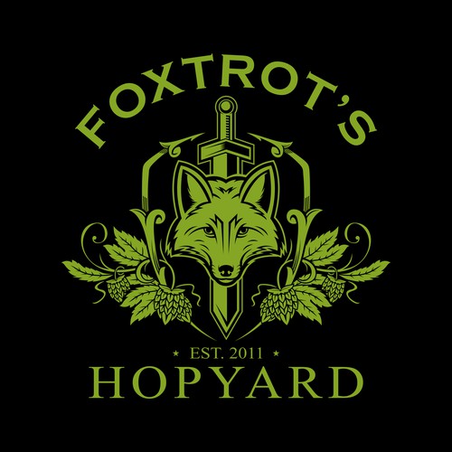 Luxury Fox Logo for Hopyard Company