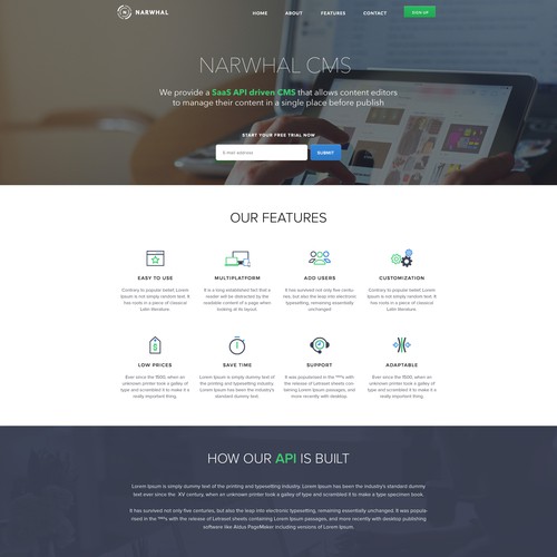 Narwhal Landing Page