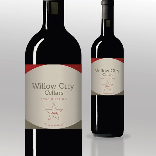 Create edgy Texas wine label .