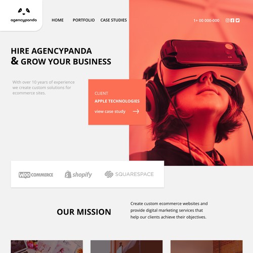 Web Design Concept for Panda Agency