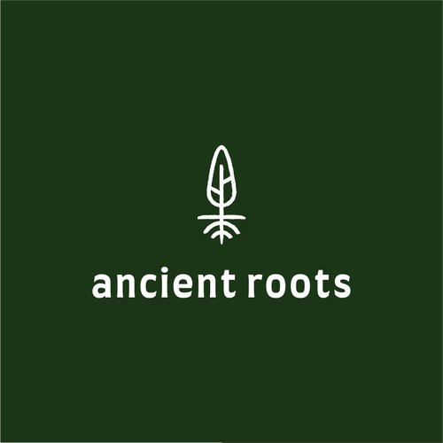 an ancient look like tree logo