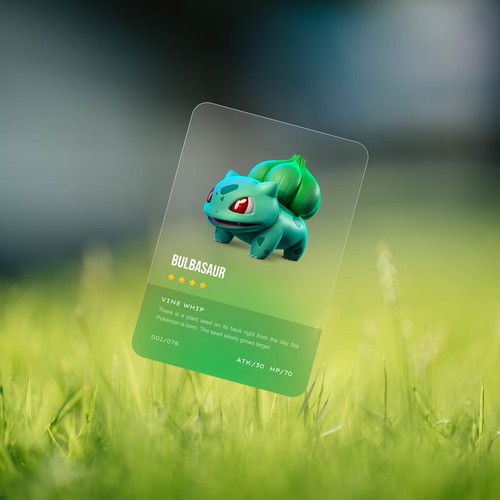 Pokemon AR plastic card