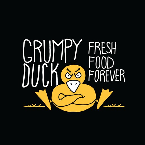 Grumpy Duck Food Truck Logo