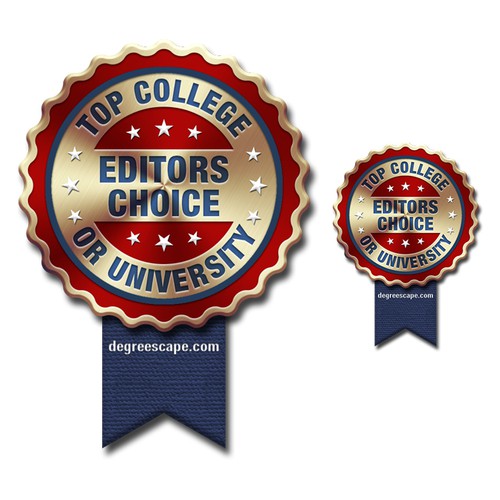 Design an "Editors Choice Award Badge" for a College & University Review Website