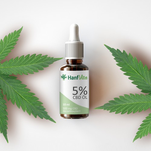 Labeldesign für CBD Oil by HanfVita