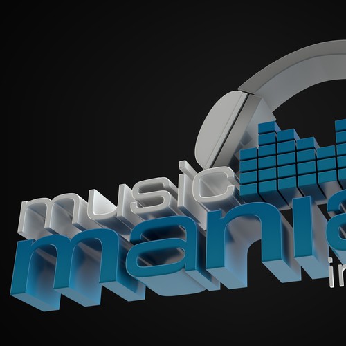 Music Mania 3D logo design