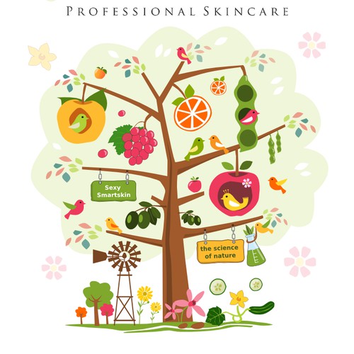 The science of nature, Skincare line looking for fun fresh design for product launch.