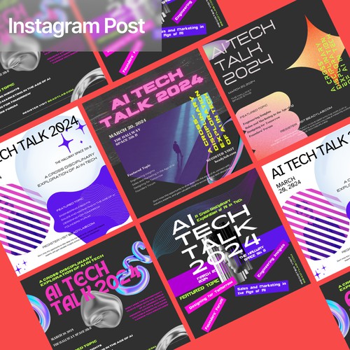 Instagram Post Design for AI Talk Tech