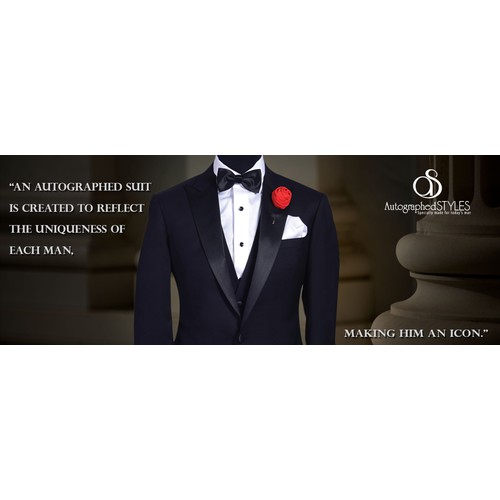 Create unique and captivating graphics for bespoke suit business