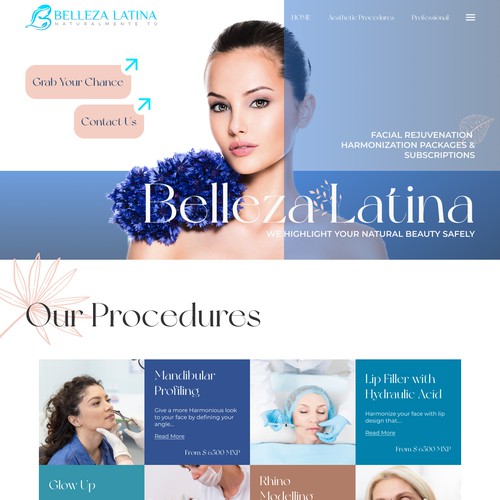 Belleza Latina — Premium Aesthetic Clinic Website UI/UX