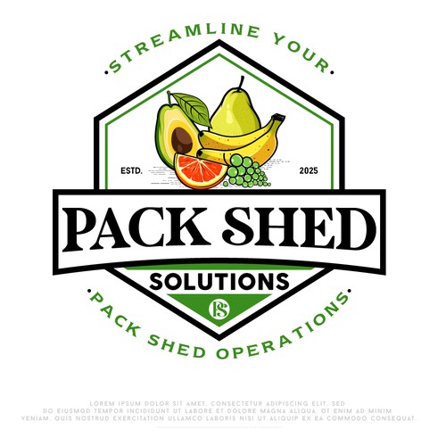 Bold eye catchy logo for "paxk Shed Solutions"