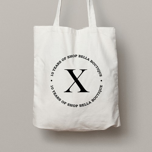 Anniversary Tote Bag Design for Women's Clothing Boutique
