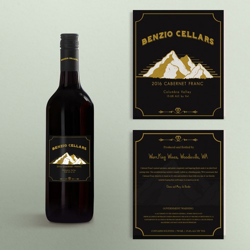 Label Design Benzio Cellars