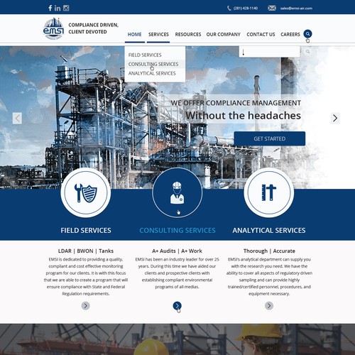 Flat Web Design EMSI Company