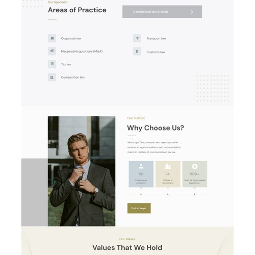 Redesign for lawyer website
