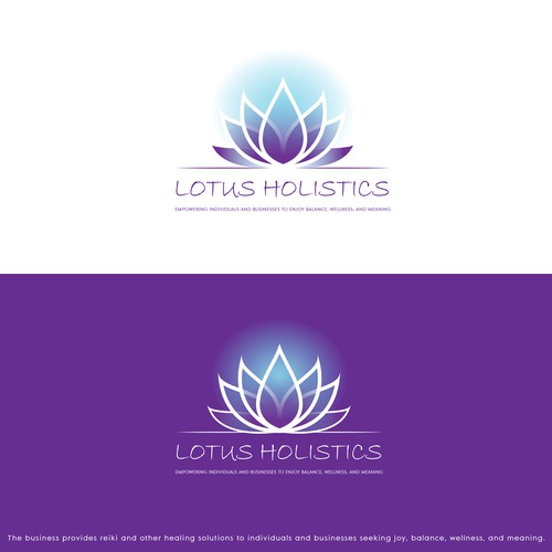 Logo for Lotus Holistics, a reiki services business