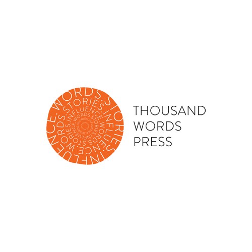 Whimsically Clean:  Thousand Words Press Needs a Logo and Biz Card