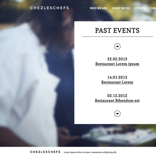 Create the website design for ChezLesChefs.com