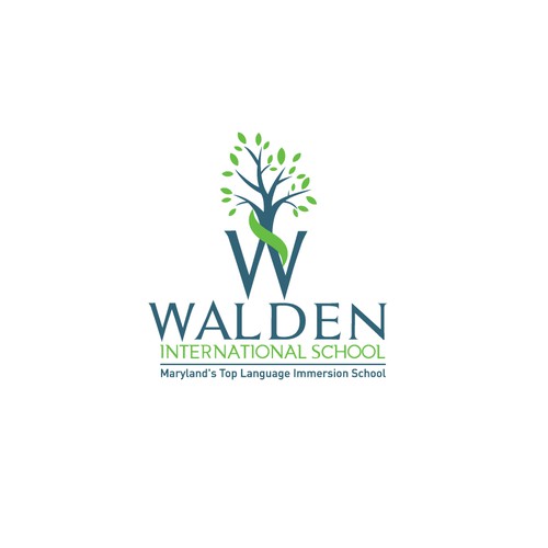 Walden international school logo design