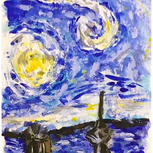 Watercolor Van Gogh style