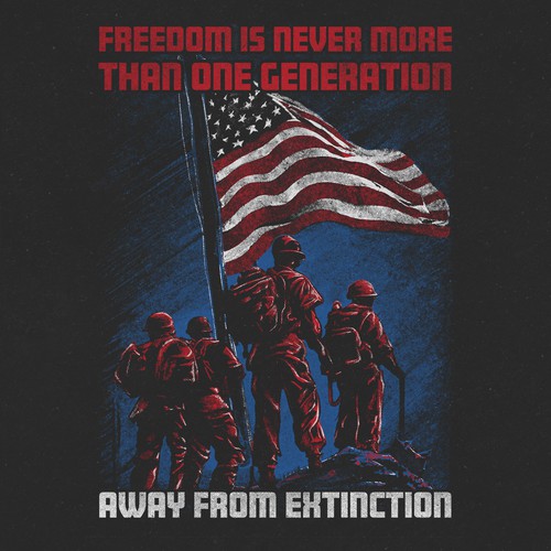 Patriotic shirt illustration