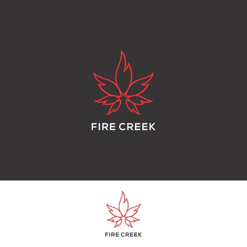 Logo design for "Fire Creek" marijuana dispensary.
