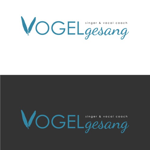 Logo consept for singing teacher