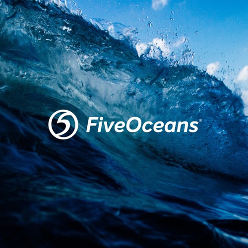 Minimalist Logo Design for Five Oceans