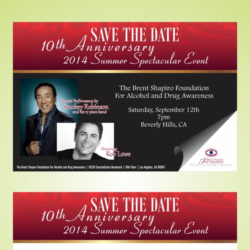 Save The Date Card for Elegant Charity Event