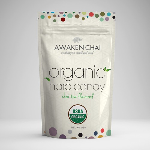 Packaging for organic hard candy